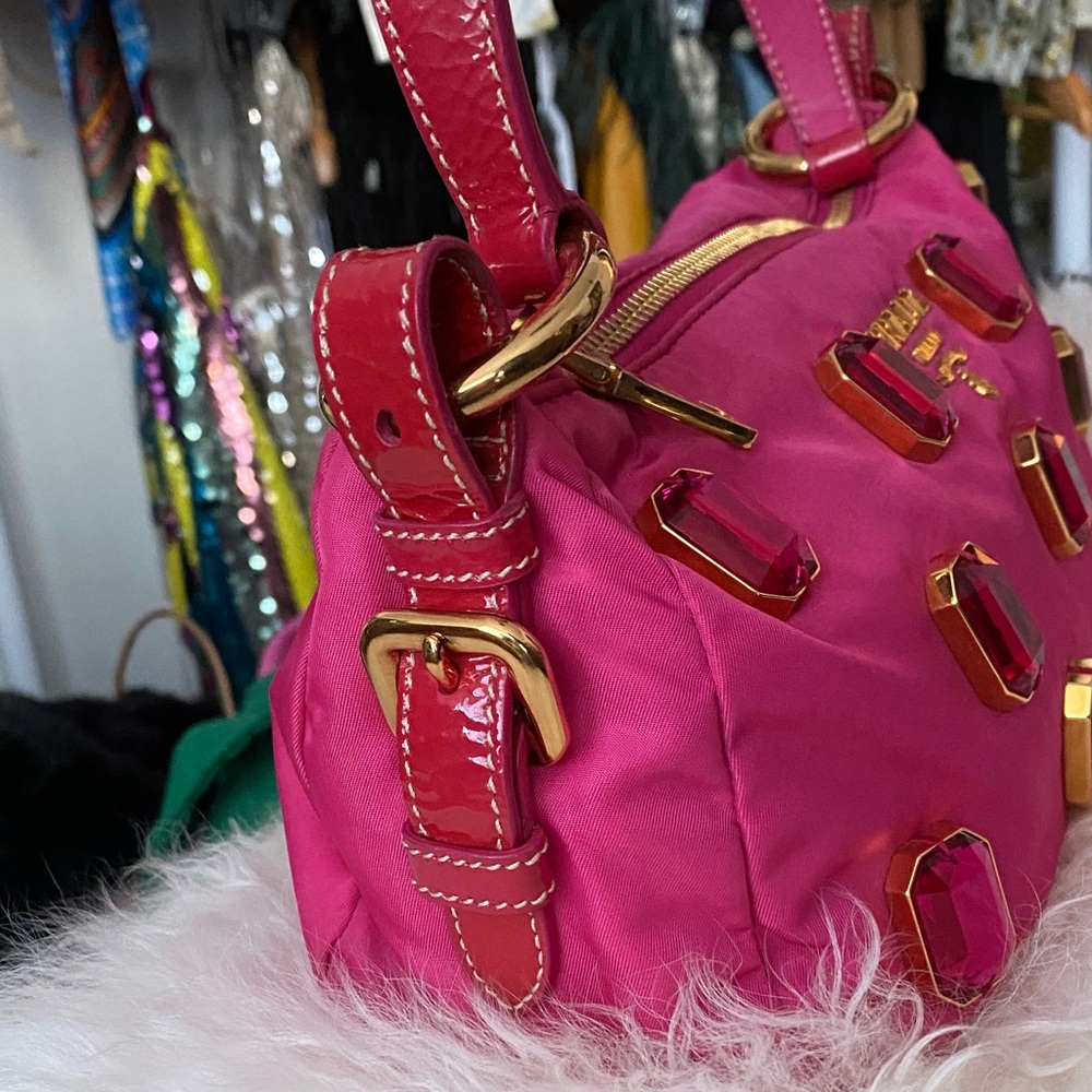 PRADA Fuchsia Embellished Shoulder Bag 💖 - Picture 6 of 17